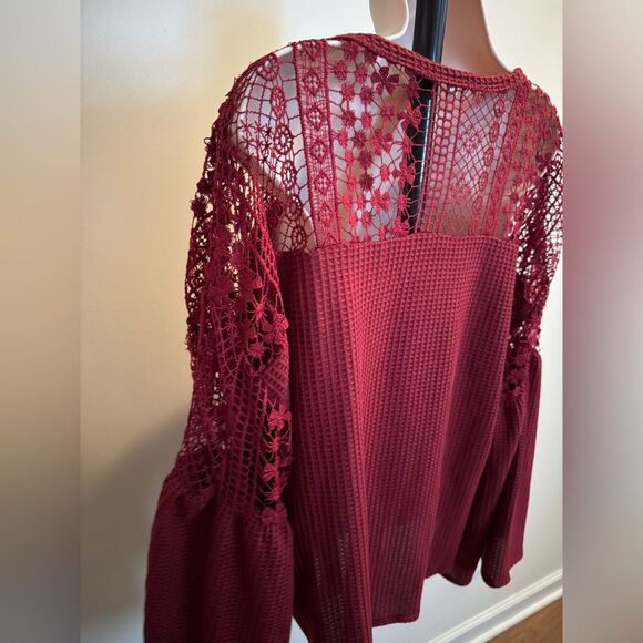 Cardigan top In Burgandy color size XL NWOT - Picture 8 of 10